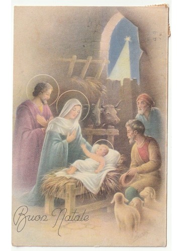 1955 cartolina religiosa - , buon