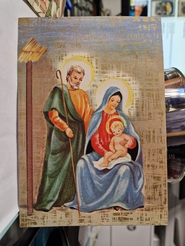 Cartolina buon natale - buon, sacra