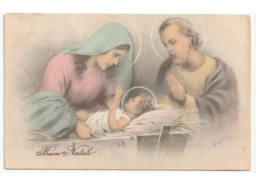 1951 cartolina religiosa buon - cartolina,