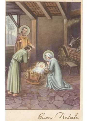 Natività cartolina epoca - natività,