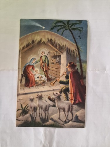 Cartolina buon natale sacra - buon,