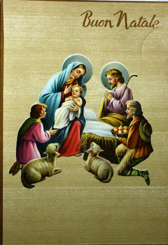 Cartolina vintage buon natale - buon,