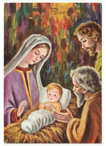 1970 cartolina buon natale - cartolina,