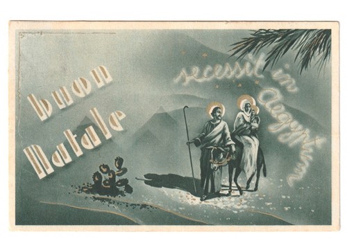 1937 cartolina auguri buon - cartolina,