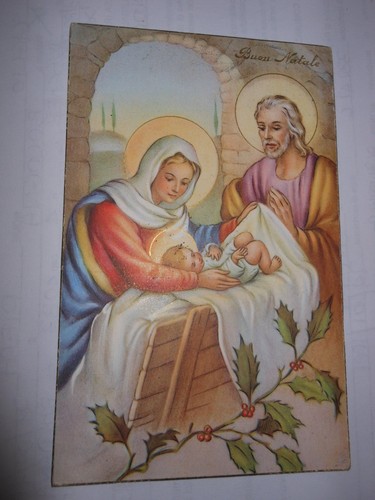 Cartolina sacra famiglia buon - cartolina,