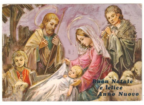 Cartolina vintage buon natale - buon,