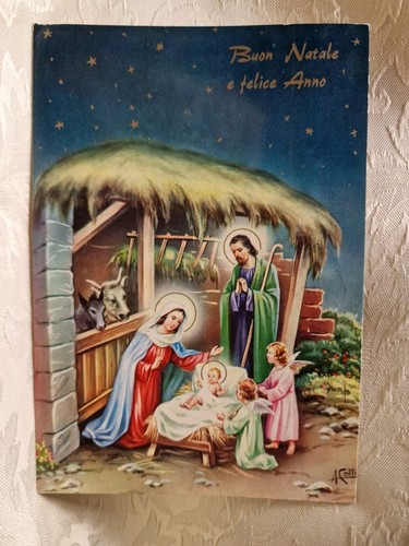 Cartolina buon natale felice - buon, e
