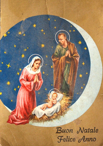 Cartolina augurale buon - augurale, natale