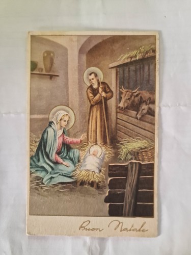 Cartolina buon natale sacra - cartolina,