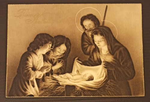 Cartolina buon natale - buon,